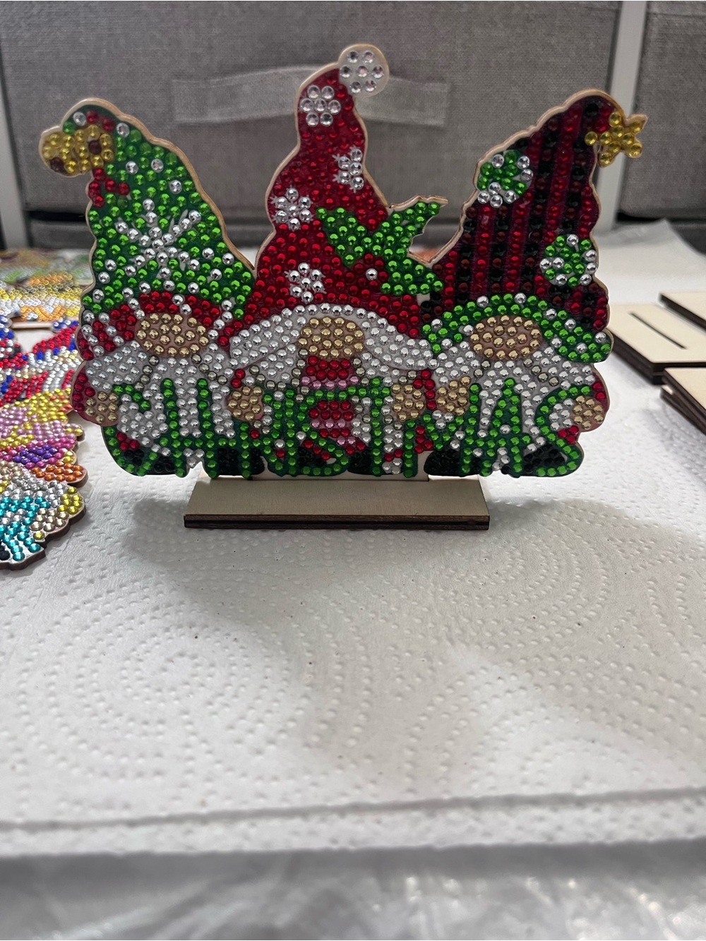 Seasonal Rhinestone Gnome Assorted Colors - Picture 3 of 3